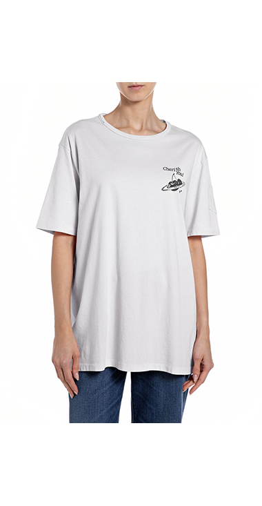 オーバーダイコットンジャージーTシャツ